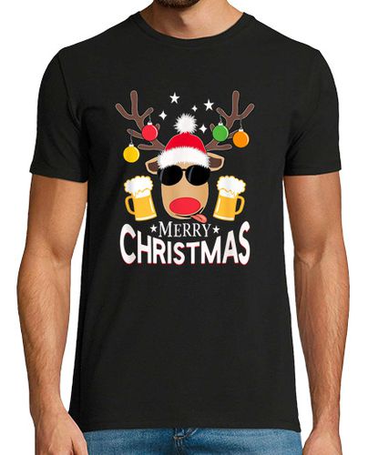 Camiseta reno navidad beber cerveza feliz navida - latostadora.com - Modalova
