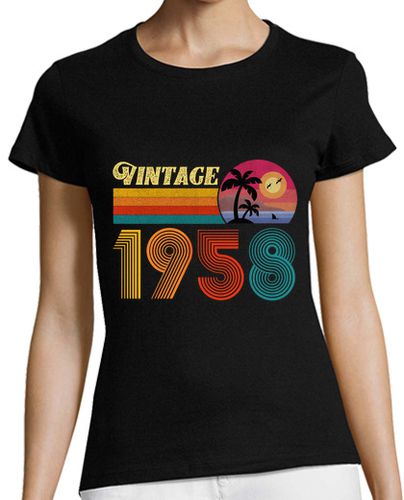 Camiseta Mujer Manga Corta regalo de cumpleaños 65 años retro vint laTostadora - latostadora.com - Modalova