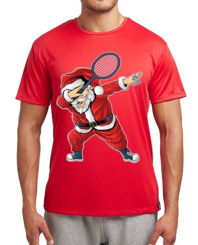 Camiseta deportiva bádminton navidad dabbing papá noel laTostadora - latostadora.com - Modalova