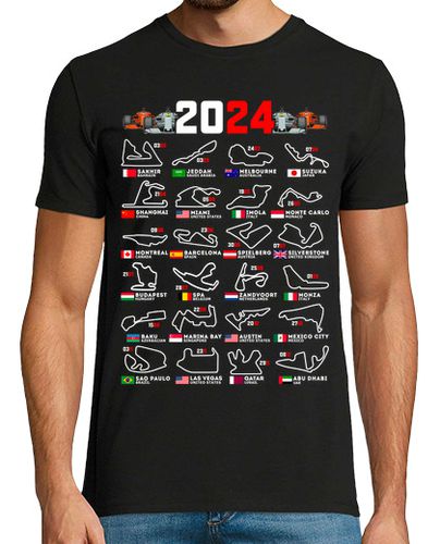 Camiseta Circuitos Carreras Fórmula 1 2024 Regalo Coches Racing - latostadora.com - Modalova