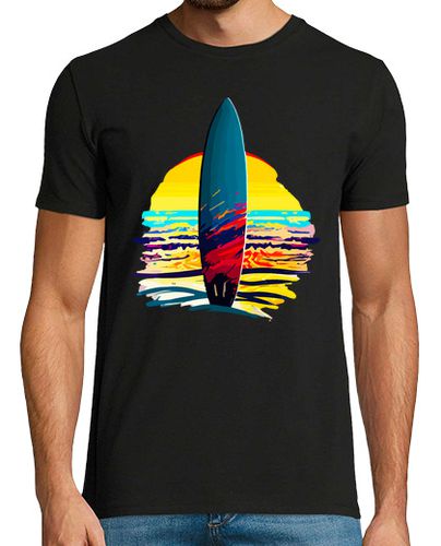 Camiseta tabla de surf y puesta de sol - latostadora.com - Modalova