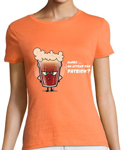 Camiseta mujer On Attend pas Patrick laTostadora - latostadora.com - Modalova