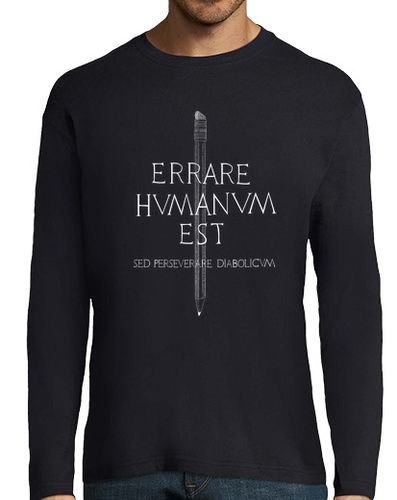 Camiseta Hombre Manga Larga Errare humanum est ALBUS HL laTostadora - latostadora.com - Modalova