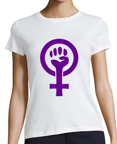 Camiseta Mujer Manga Corta Simbolo feminista (morado) laTostadora - latostadora.com - Modalova