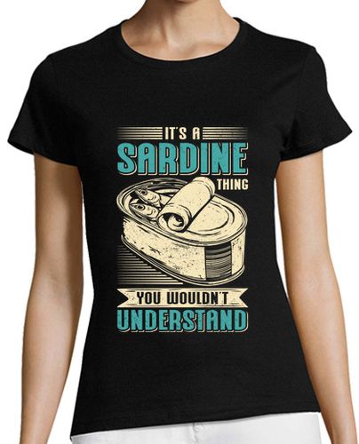 Camiseta Mujer Manga Corta amante de las sardinas una cosa de sard laTostadora - latostadora.com - Modalova