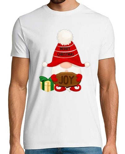 Camiseta Hombre Manga Corta Gnomo Navideño - Alegria de Navidad laTostadora - latostadora.com - Modalova