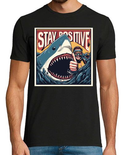 Camiseta mantente positivo tiburón - latostadora.com - Modalova