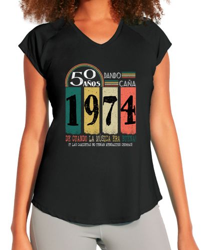 Camiseta deportiva mujer 1974 cumpleaños 50 años dando caña regalo - latostadora.com - Modalova