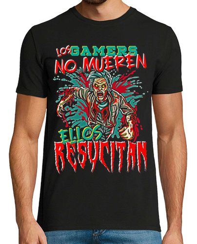 Camiseta Los Gamers No Mueren Resucitan Zombies Halloween - latostadora.com - Modalova
