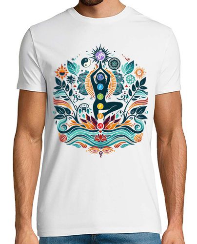Camiseta meditación siete chakras orientales - latostadora.com - Modalova