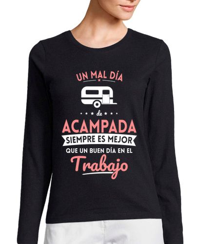 Camiseta mujer Mal Dia De Acampada Mejor Que Trabajo laTostadora - latostadora.com - Modalova