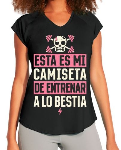 Camiseta Mujer Deportiva Mi camiseta de entrenar a lo bestia laTostadora - latostadora.com - Modalova