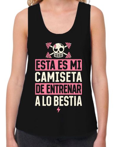 Camiseta Mujer Tirantes Loose Fit Mi camiseta de entrenar a lo bestia laTostadora - latostadora.com - Modalova