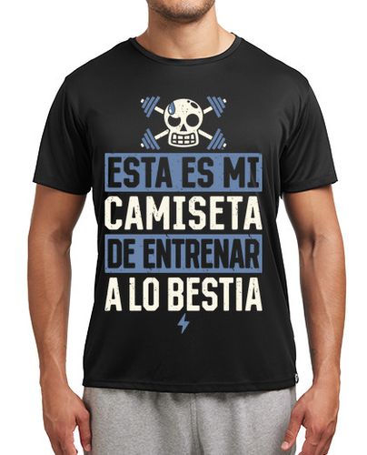 Camiseta Hombre Deportiva Mi camiseta de entrenar a lo bestia laTostadora - latostadora.com - Modalova