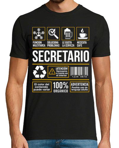 Camiseta Etiqueta Profesion Trabajo Secretario Administrativo Oficina - latostadora.com - Modalova