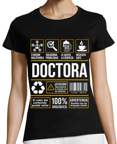 Camiseta mujer Etiqueta Profesion Trabajo Doctora Médica - latostadora.com - Modalova