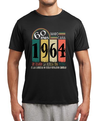 Camiseta Hombre Deportiva 1964 cumpleaños 60 años dando caña regalo laTostadora - latostadora.com - Modalova