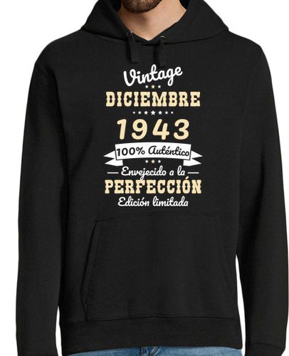 Sudadera Con Capucha Para Hombre 80 Cumpleanos Vintage Diciembre 1943 laTostadora - latostadora.com - Modalova