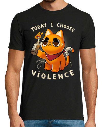 Camiseta Today I choose violence - Gatito enfadado Protesta - latostadora.com - Modalova