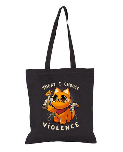 Bolsa De Tela Today I choose violence - Angry Kitty laTostadora - latostadora.com - Modalova