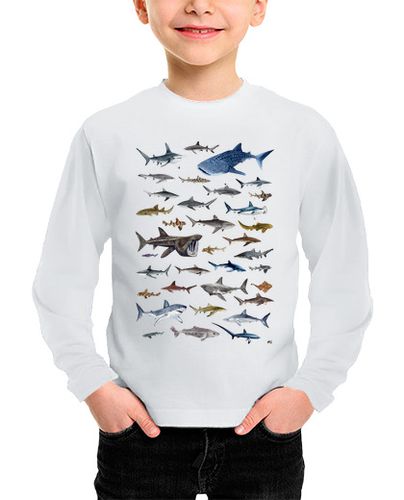 Camiseta Niño Manga Larga TIBURONES DEL MUNDO laTostadora - latostadora.com - Modalova