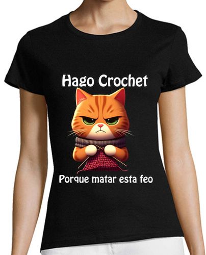 Camiseta Mujer Manga Corta Hago crochet laTostadora - latostadora.com - Modalova