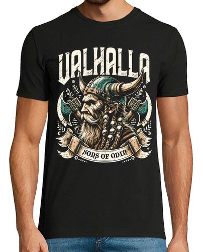 Camiseta Valhalla Vikingos Sons Of Odin Vikings Regalo Vintage laTostadora - latostadora.com - Modalova