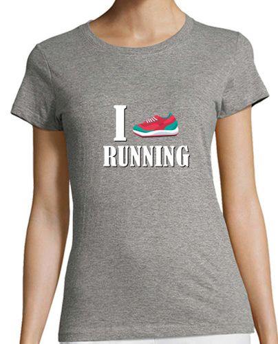 Camiseta mujer Love running - Texto blanco - latostadora.com - Modalova
