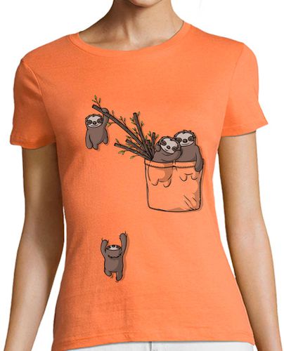 Camiseta mujer Pocket Sloth Family - latostadora.com - Modalova