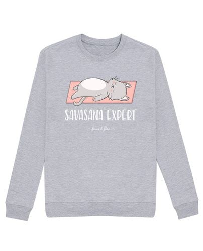 Sudadera Sin Capucha Unisex Sudadera Gato Yoga Savasana Expert laTostadora - latostadora.com - Modalova