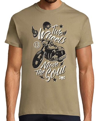 Camiseta Hombre Manga Corta Two Wheels Move The Soul laTostadora - latostadora.com - Modalova