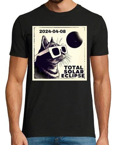 Camiseta gato divertido eclipse solar total 2024 - latostadora.com - Modalova