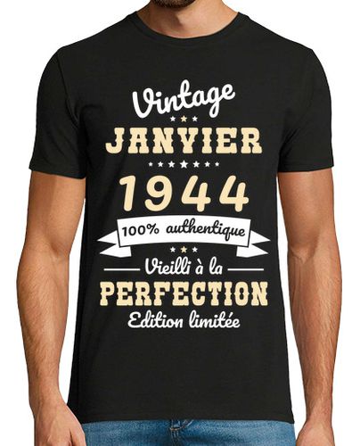 Camiseta Idea de regalo vintage de enero de 1944 - latostadora.com - Modalova