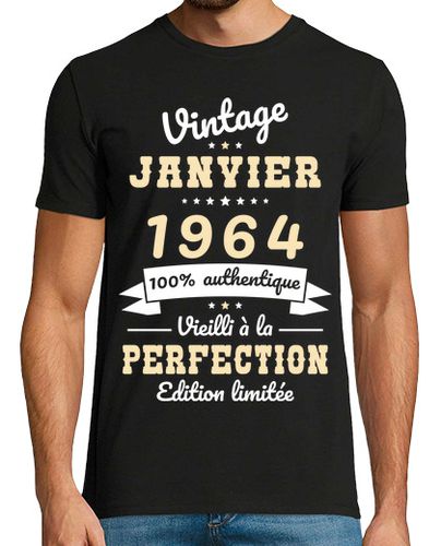 Camiseta Idea de regalo vintage de enero de 1964 - latostadora.com - Modalova
