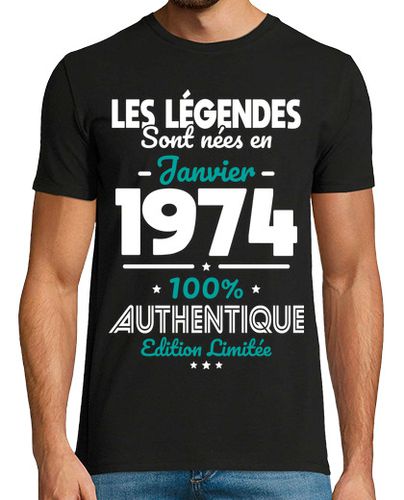 Camiseta 50 años leyendas nacidas en enero de 19 - latostadora.com - Modalova