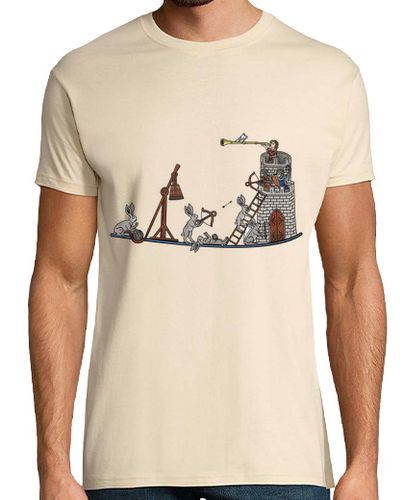 Camiseta Hombre Manga Corta Asedio de Conejos Medievales laTostadora - latostadora.com - Modalova