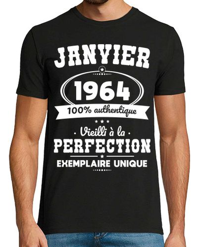 Camiseta Hombre Manga Corta enero de 1964 autentico 60 años laTostadora - latostadora.com - Modalova