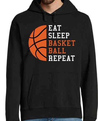 Sudadera Con Capucha Para Hombre comer dormir baloncesto repetir - idea laTostadora - latostadora.com - Modalova