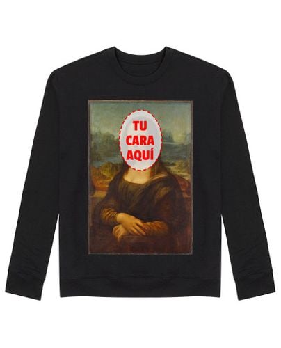 Sudadera Sin Capucha Unisex Mona Lisa con tu cara laTostadora - latostadora.com - Modalova