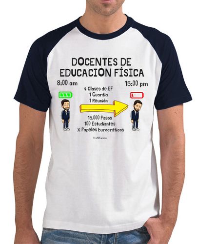 Camiseta Camiseta 2 colores Día a día como docente de EF - ProfEFurioso - latostadora.com - Modalova