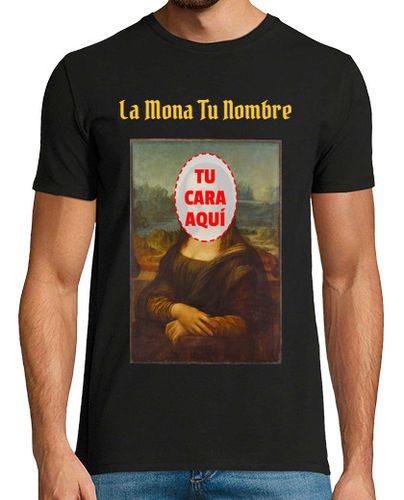 Camiseta Hombre Manga Corta Mona Lisa con tu cara laTostadora - latostadora.com - Modalova