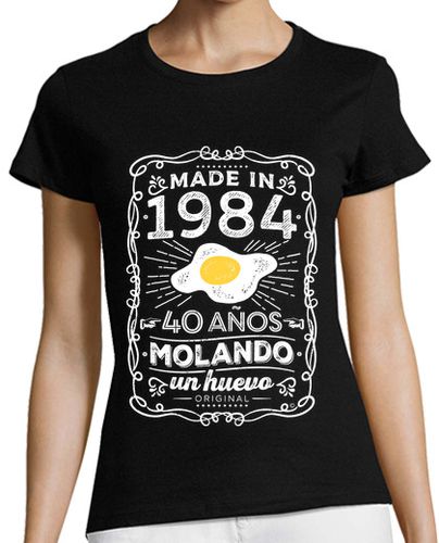 Camiseta Mujer Manga Corta 1984. 40 años molando un huevo laTostadora - latostadora.com - Modalova