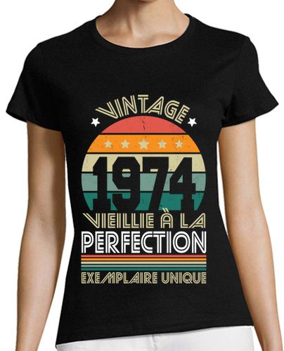 Camiseta mujer cumpleaños 50 años vendimia 1974 laTostadora - latostadora.com - Modalova