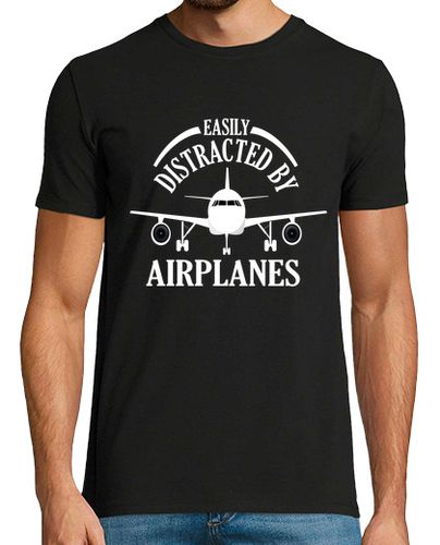 Camiseta Se distrae fácilmente con aviones Aviac - latostadora.com - Modalova