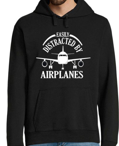 Sudadera Con Capucha Para Hombre Se distrae fácilmente con aviones Aviac laTostadora - latostadora.com - Modalova