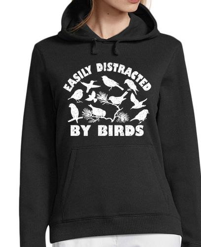 Sudadera Con Capucha Para Mujer Se distrae fácilmente con los pájaros laTostadora - latostadora.com - Modalova