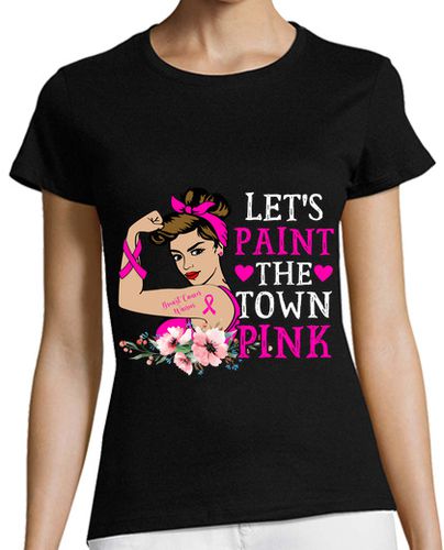 Camiseta mujer cáncer de mama mamá guerrera cinta rosa - latostadora.com - Modalova