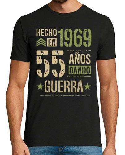 Camiseta Hombre Manga Corta Hecho en 1969 55 Años Dando Guerra 55 Cumpleaños Nacidos en 1969 laTostadora - latostadora.com - Modalova