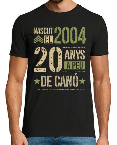 Camiseta Hombre Manga Corta Nascut el 2004 20 Anys A Peu De Canó Català Regalo 20 Cumpleaños En Catalán laTostadora - latostadora.com - Modalova