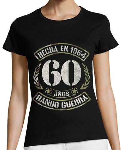 Camiseta mujer Hecha En 1954 60 Años Dando Guerra Regalo 60 Cumpleaños Estilo Militar - latostadora.com - Modalova